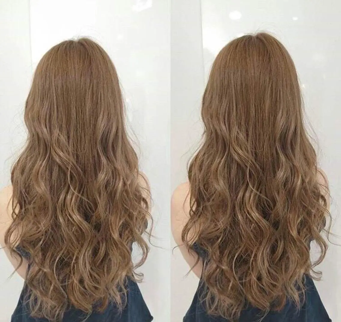 ロング カラー チビ編み込みエクステ シールEXどぅ〜すのヘアスタイル