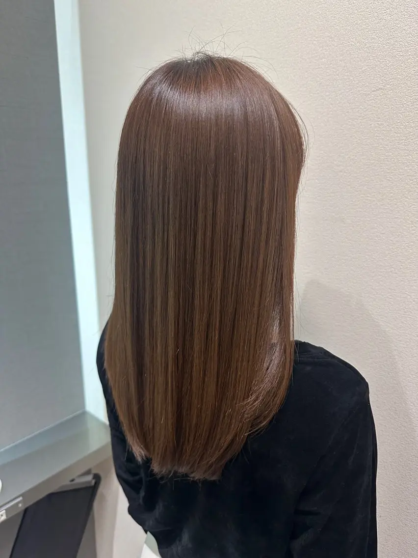 セミロング カラー ヘアアレンジ 🇰🇷韓国スタイル レイヤー/ayanaのヘアスタイル