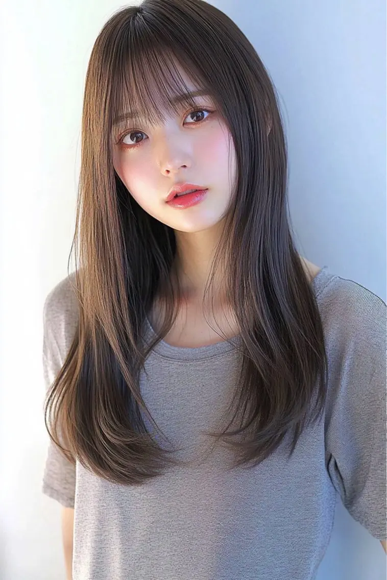 ロング カラー 埜村 曜子のヘアスタイル