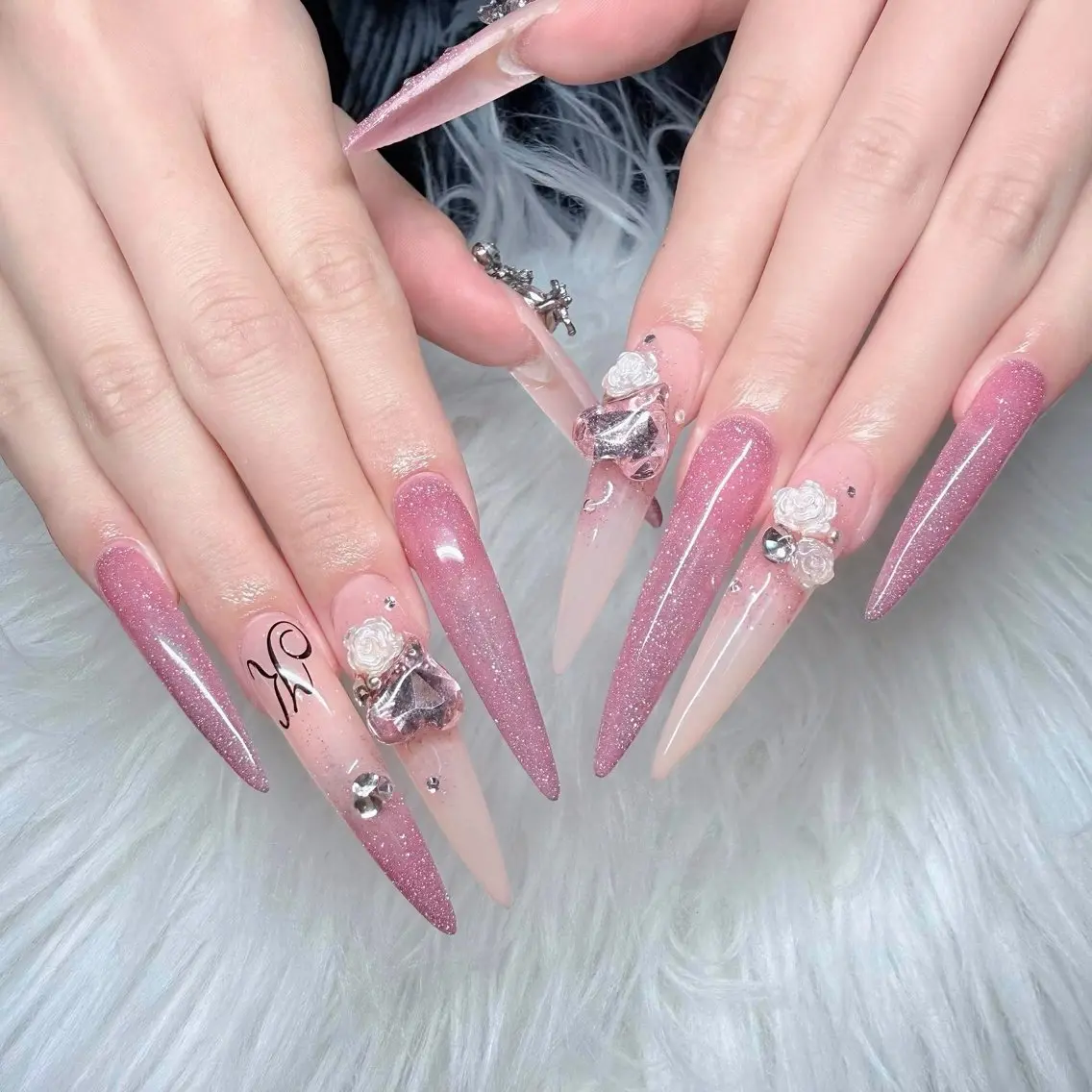 ネイル フットネイル フレンチネイル グラデーション 韓国ネイル ロングネイル ハンドネイル Hani Nail Salonのネイルデザイン