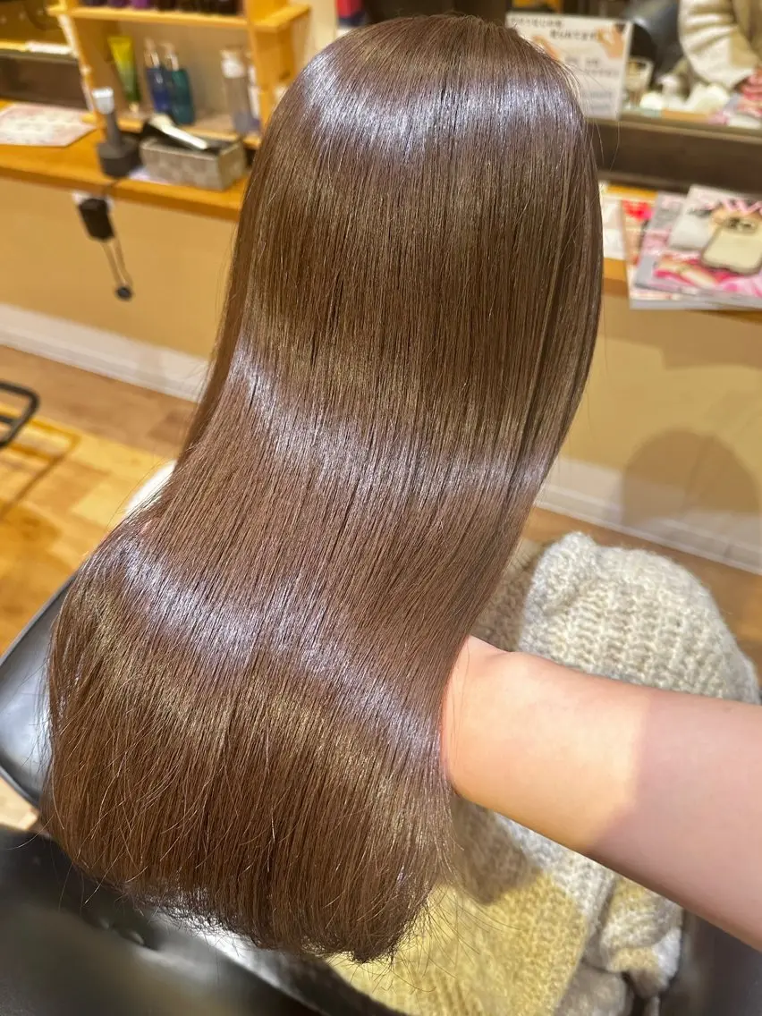 【トレンド透明感カラー】カット+ブリーチ無しWカラー+Aujua1stepTRの写真