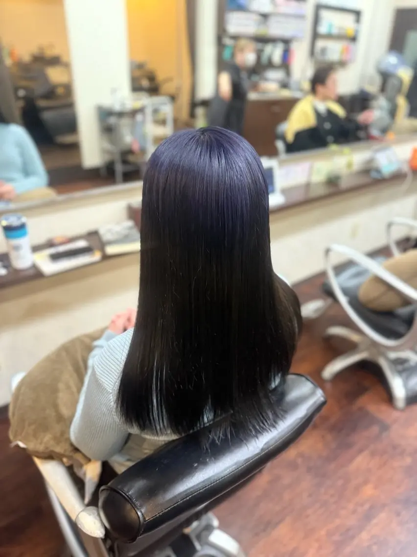ロング 縮毛矯正 カット ヘアカラー 🫧AMAN🫧 鈴木美佑のヘアスタイル