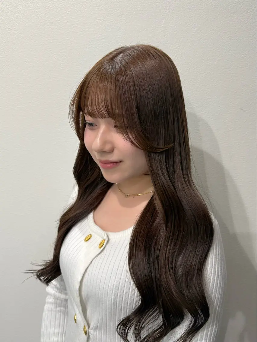 ロング カラー ベージュカラー カット ヘアカラー トリートメント azumi/ボブ/暖 色/オリーブ/縮毛のヘアスタイル