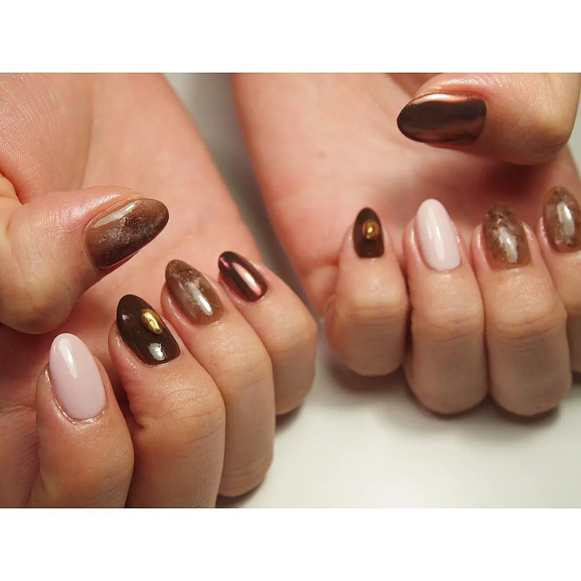 ネイル ブラウン Otsuka Yumiのネイルデザイン
