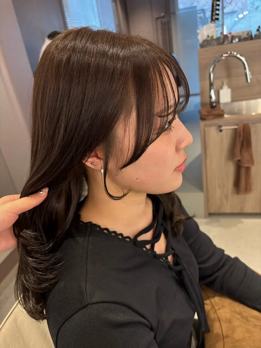 ミディアム カラー カット ヘアカラー トリートメント 🎼レイヤー/透明感 カラー/nene♬のヘアスタイル