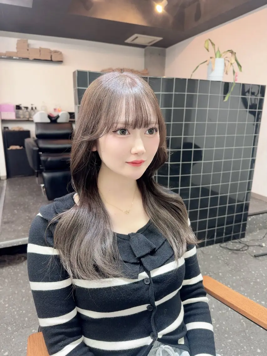 ロング カラー カット ヘアカラー トリートメント 髪質改善⭐️縮毛矯正 中野⭐️Rinaのヘアスタイル
