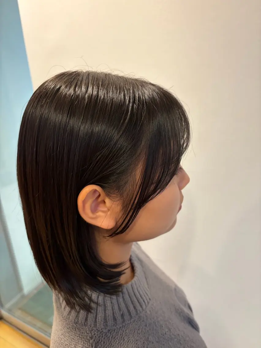 ショート トリートメント カット 縮毛矯正 igrek田口 響希のヘアスタイル