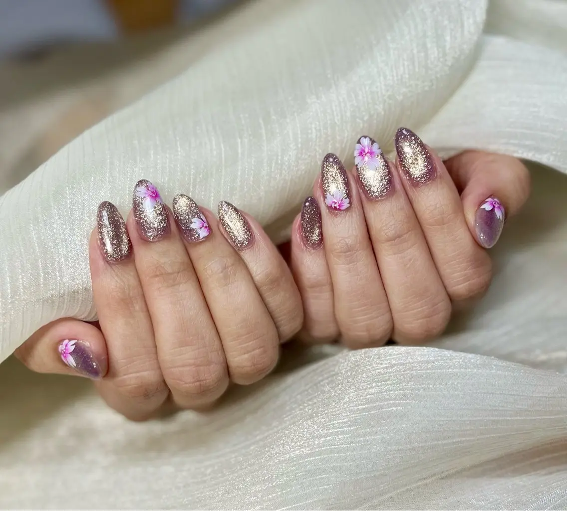 ネイル アートネイル フラワーネイル ハンドネイル まり りぃ〜んのネイルデザイン