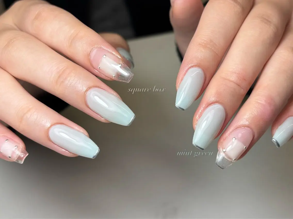 ネイル マグネットネイル ニュアンスネイル ワンカラーネイル ワンホンネイル ハンドネイル zuki🌔nail ┆堺筋本町・心斎橋のネイルデザイン