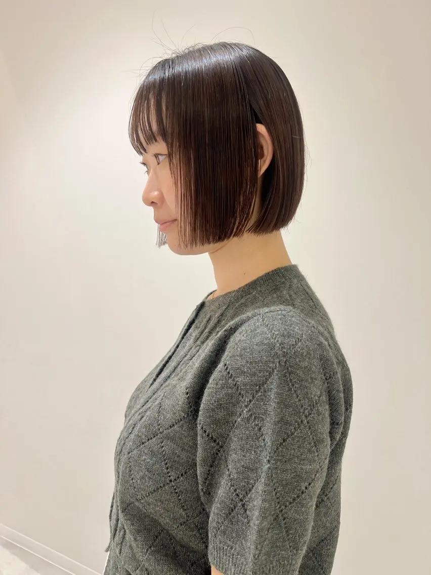 カラー カット 🌻りな/ボブ🌻 /髪質改善ストレートのヘアスタイル