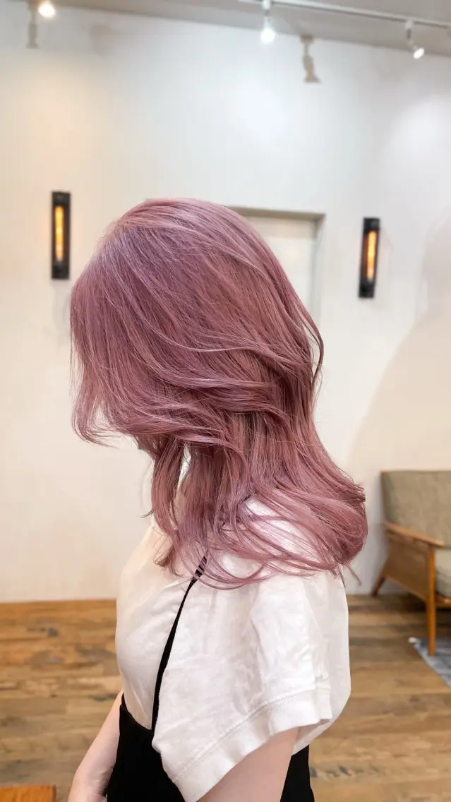 セミロング カラー ラベンダーカラー ピンクカラー ヘアカラー kahona/パーマ /ブリーチ銀座のヘアスタイル