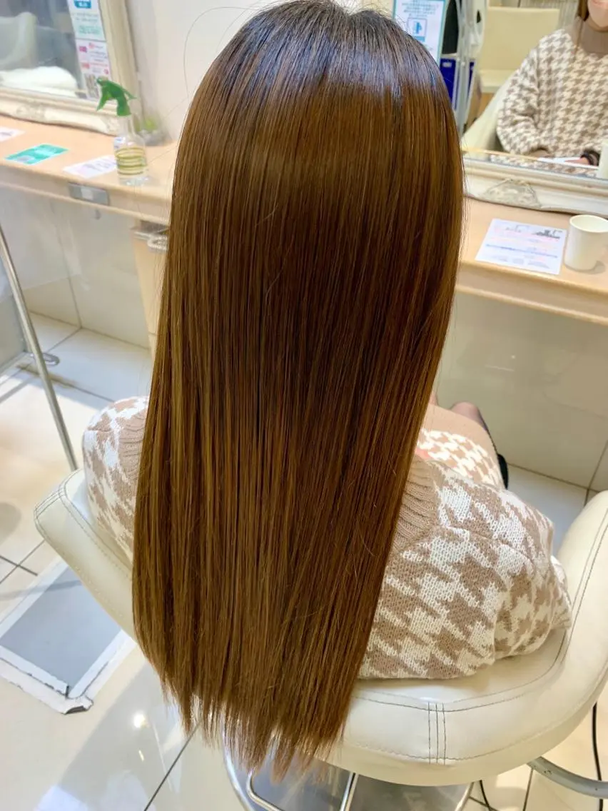 👼最高の艶髪に👼レディースカット＋縮毛矯正＋トリートメントの写真