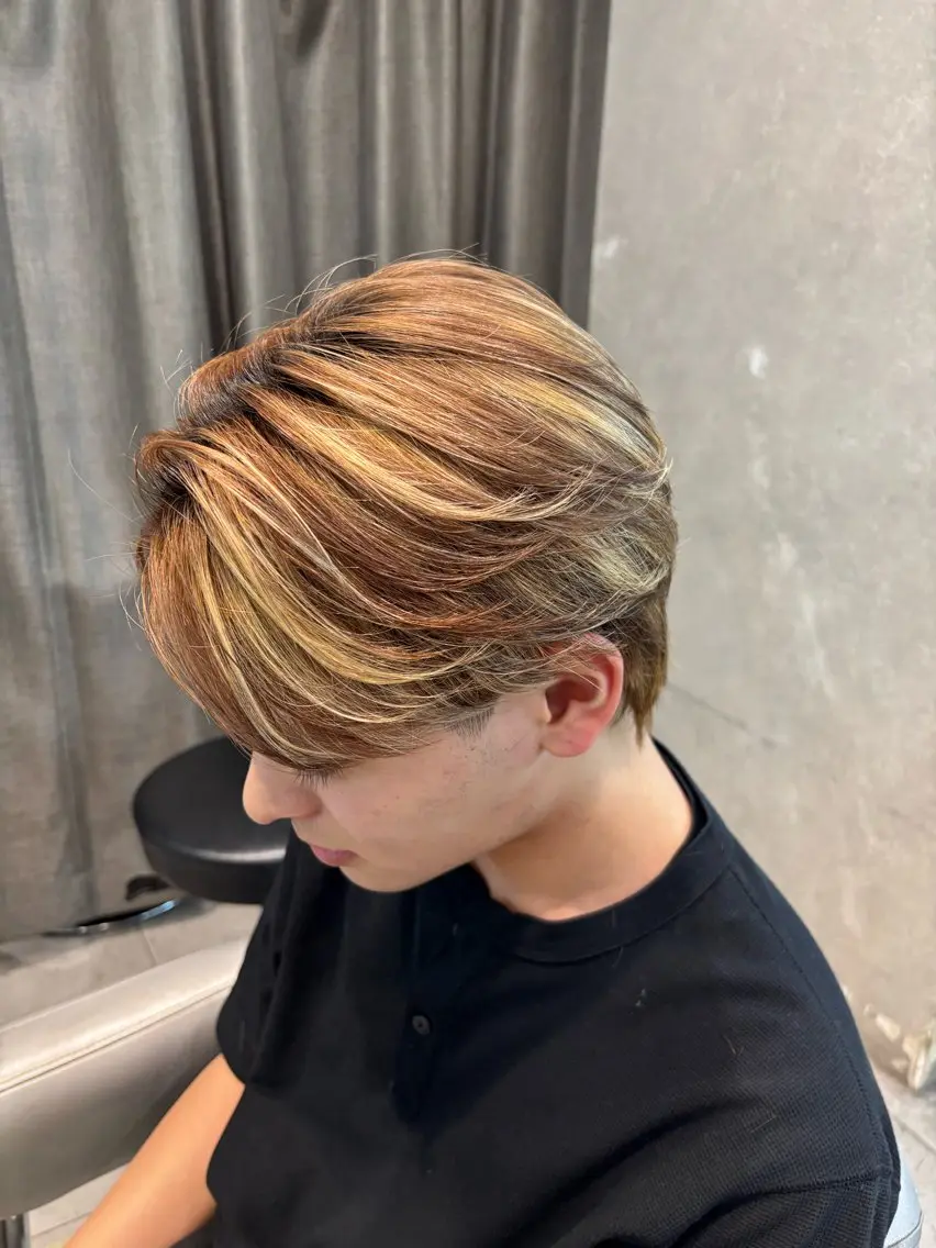 カラー メンズ カット センターパート/カラ ーメッシュ📍ユリのヘアスタイル