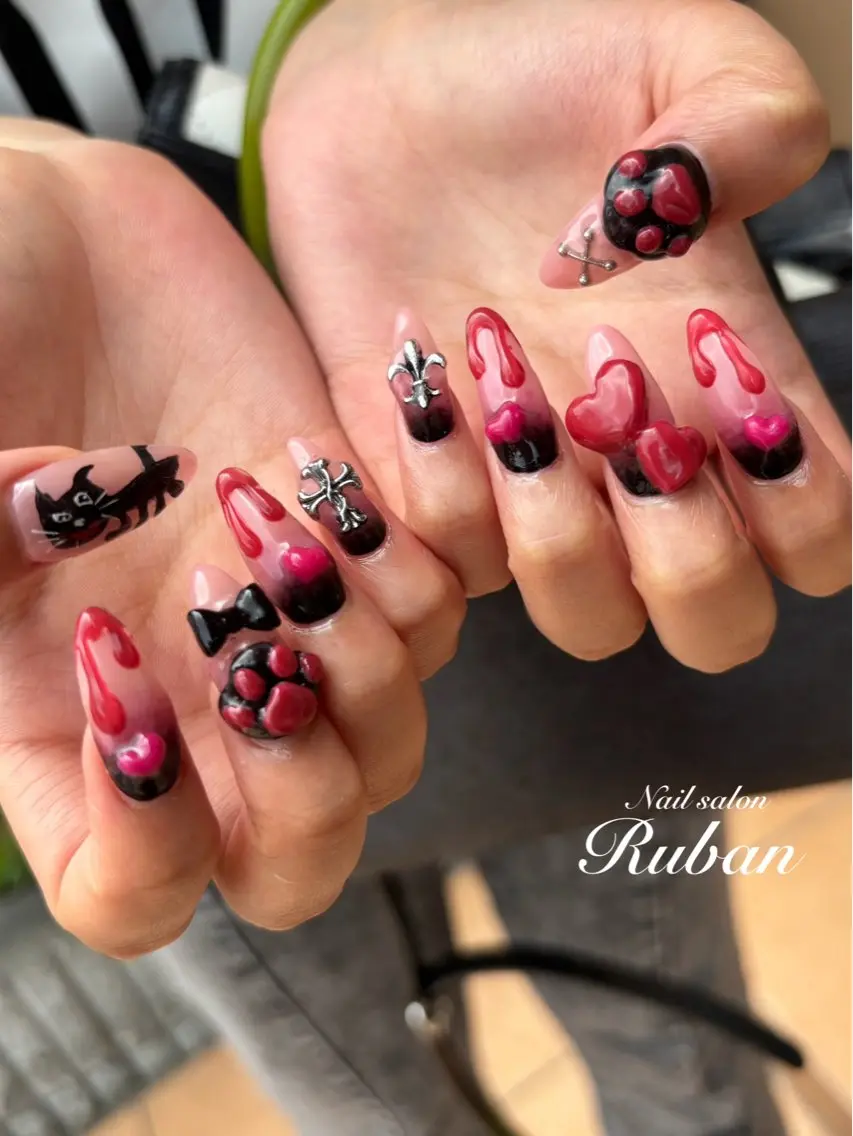 ネイル アートネイル 持ち込み Nail salon Rubanのネイルデザイン