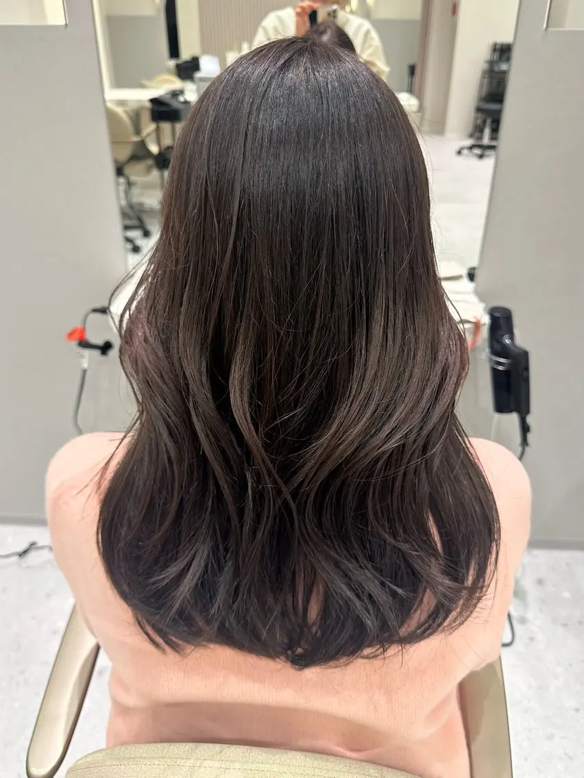 ロング カラー カット ヘアカラー ヘッドスパ 韓国レイヤー✨ yasuko銀座のヘアスタイル