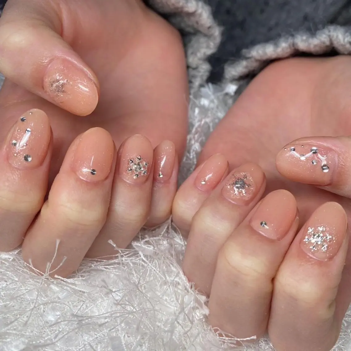 ネイル 長さ出し フレンチネイル ジェルネイル グラデーション 韓国ネイル ハンドネイル Nail&eye Belire 新宿のネイルデザイン