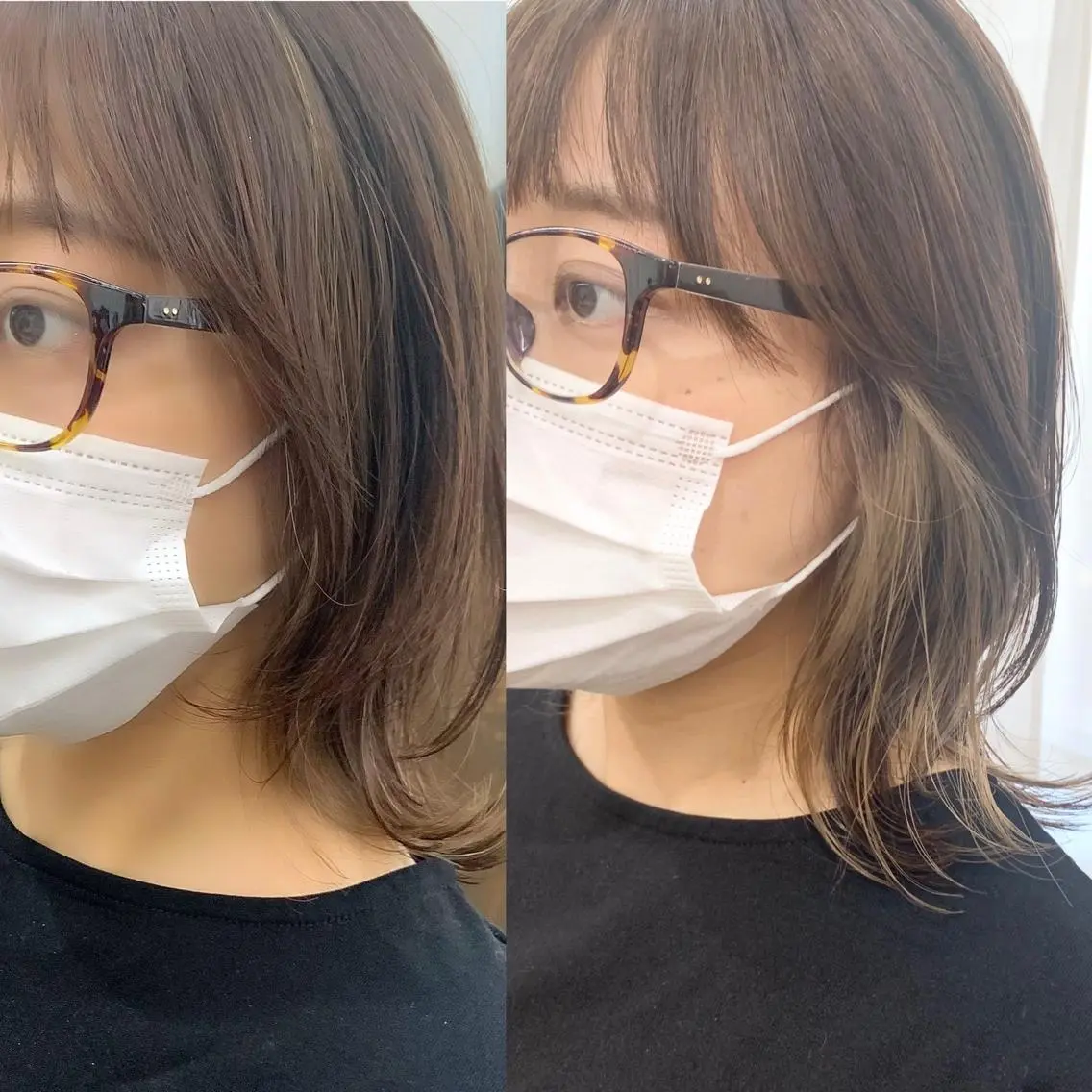 セミロング カラー パーマ ヘアアレンジ メンズ キッズ ネイル マツエク・マツパ アイブロウ 似合せレイヤー/ 柔らか透明感カラーのヘアスタイル