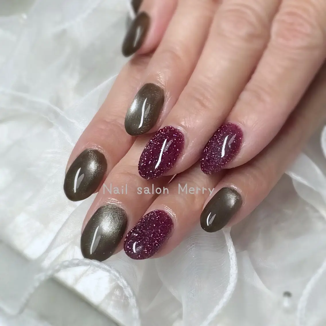 ネイル フラッシュネイル マグネットネイル ハンドネイル Nail salon Merryのネイルデザイン
