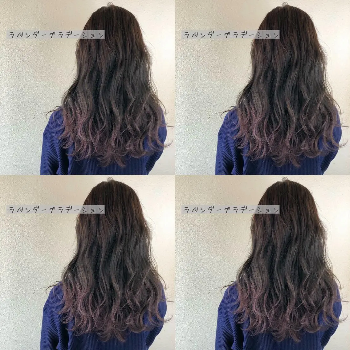 セミロング カラー グラデーションカラー ラベンダーカラー あさだ しゅうたろうのヘアスタイル