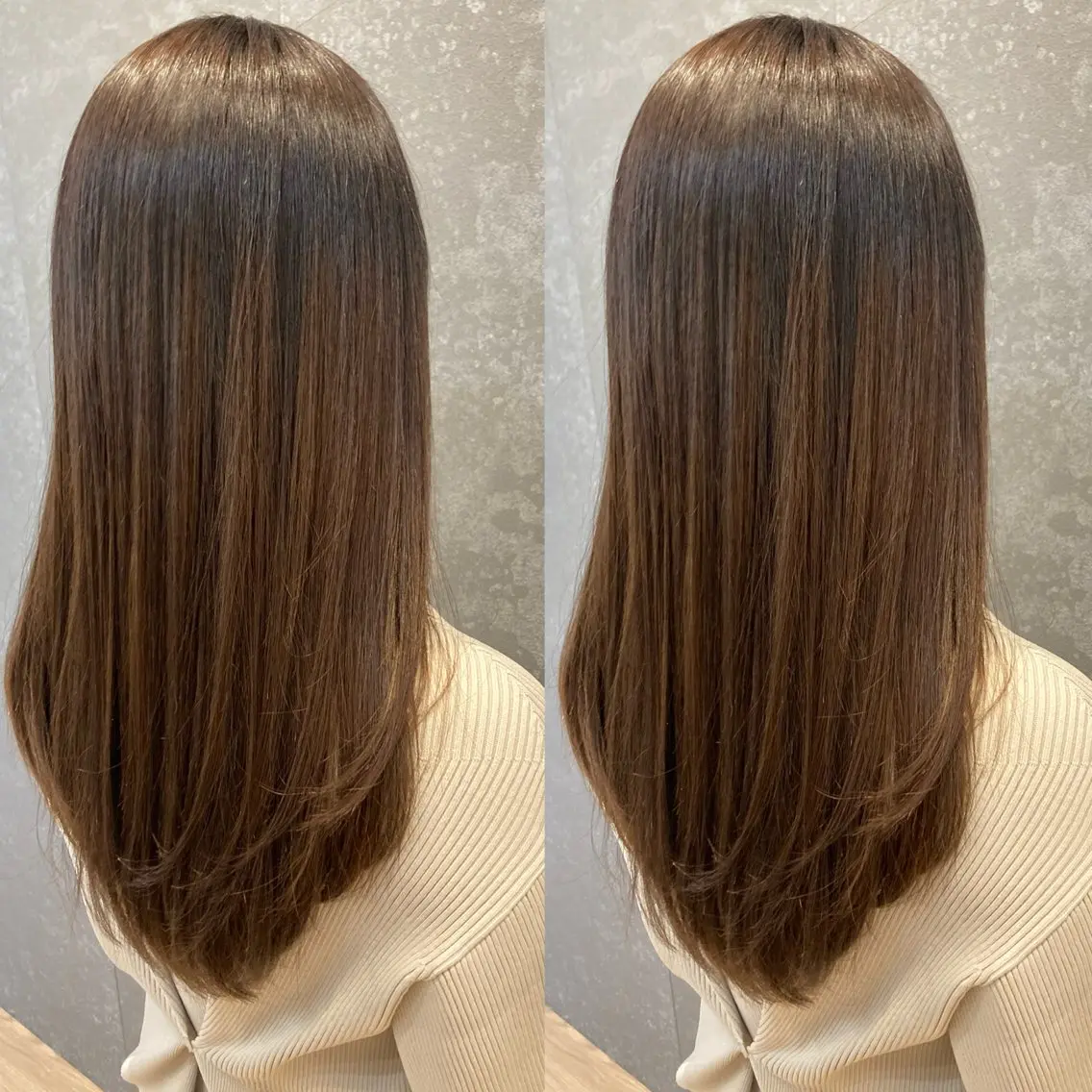 ロング カラー ブラウンカラー み うのヘアスタイル