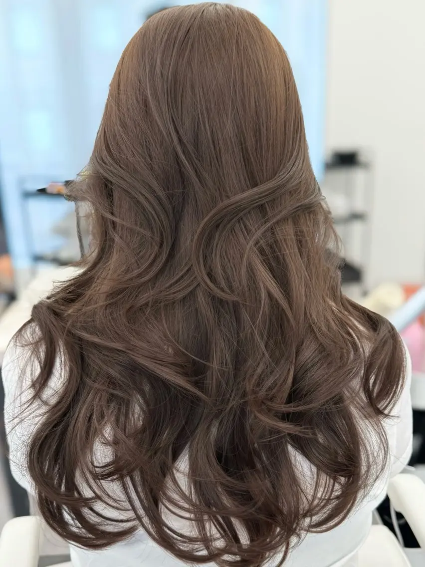 ロング カラー カット ヘアカラー トリートメント 顔まわりの神様✨ 透明感カラー藤嶋秀幸のヘアスタイル