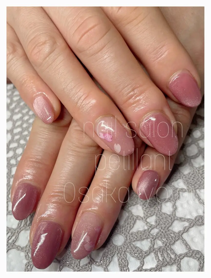 ネイル 桜ネイル nail salon petillantのネイルデザイン
