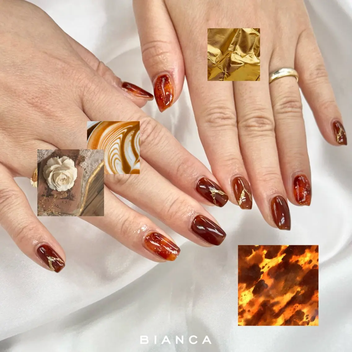 ネイル べっ甲ネイル ハンドネイル Bianca大宮 Nail*森澤のネイルデザイン