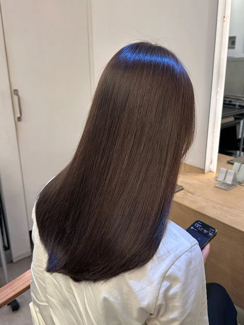 ロング カット ヘアカラー トリートメント 美髪矯正💎副店長 💎ミツキのヘアスタイル