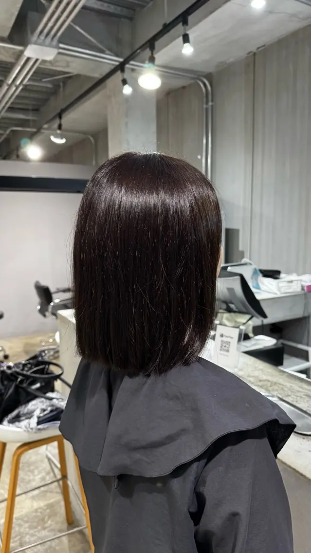 ミディアム カラー ブラウンカラー 縮毛矯正 ヘアカラー マエダ ユウキのヘアスタイル