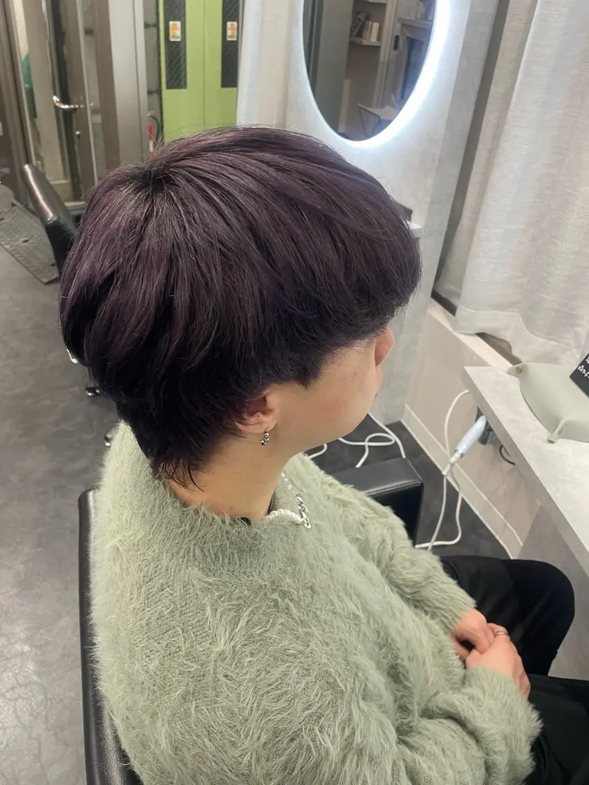 カラー メンズ メンズブリーチ ブリーチ ラベンダーカラー セキ ユキ🦋のヘアスタイル