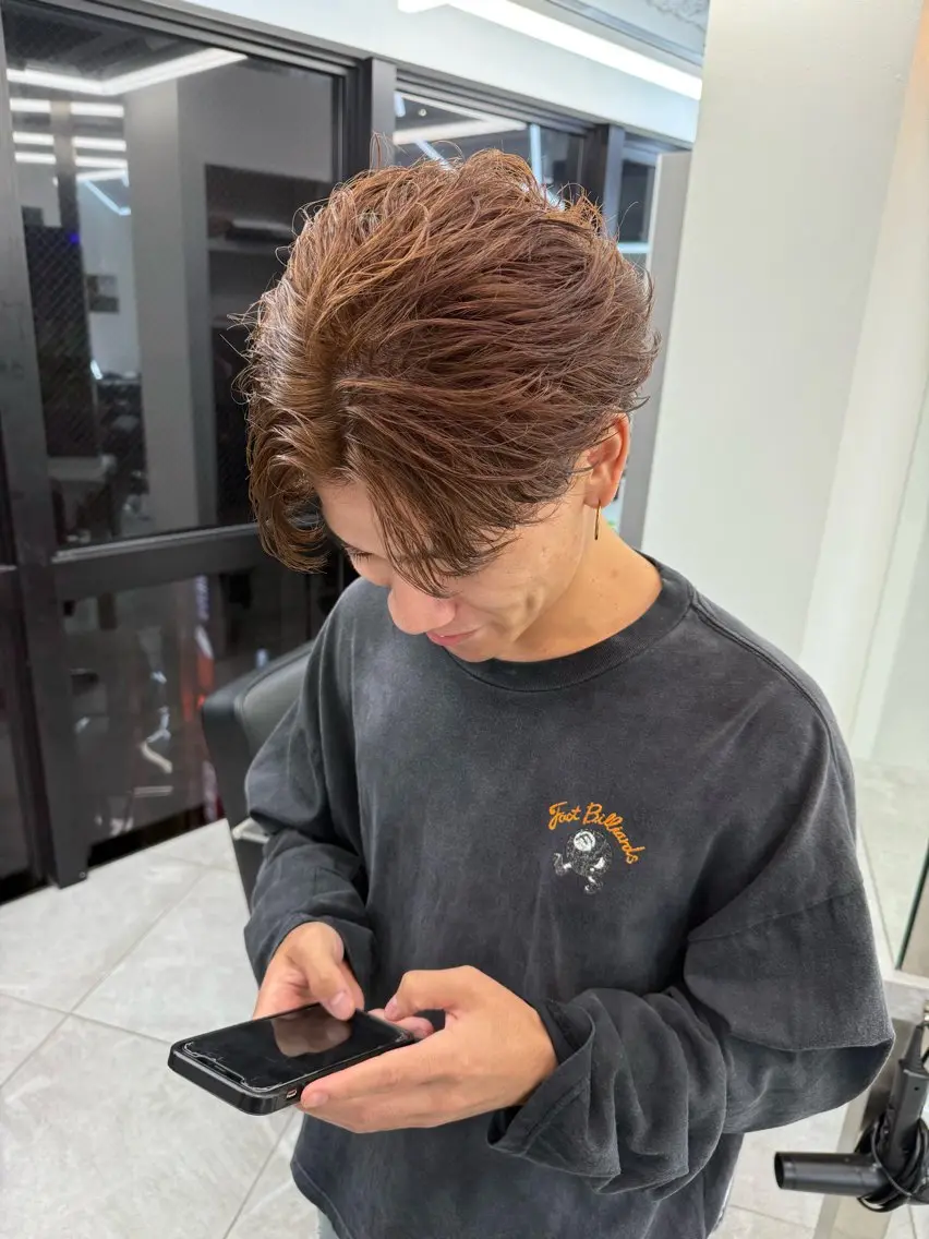 🪽モテたい男子必見🪽カット＋ニュアンスパーマ（フェザーパーマに変更可）[初回限定‼️36%OFF]の写真