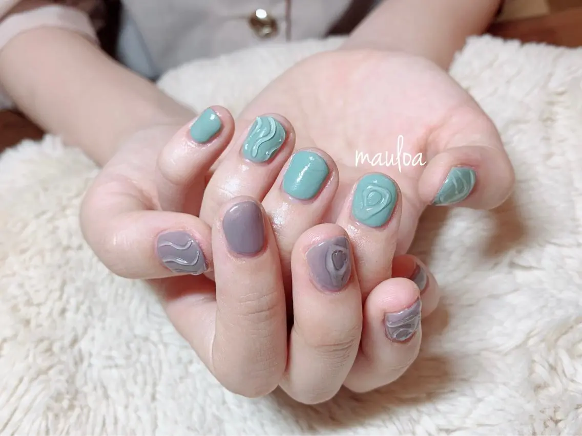 ネイル ニュアンスネイル パープル シンプルネイル pipi ..のネイルデザイン