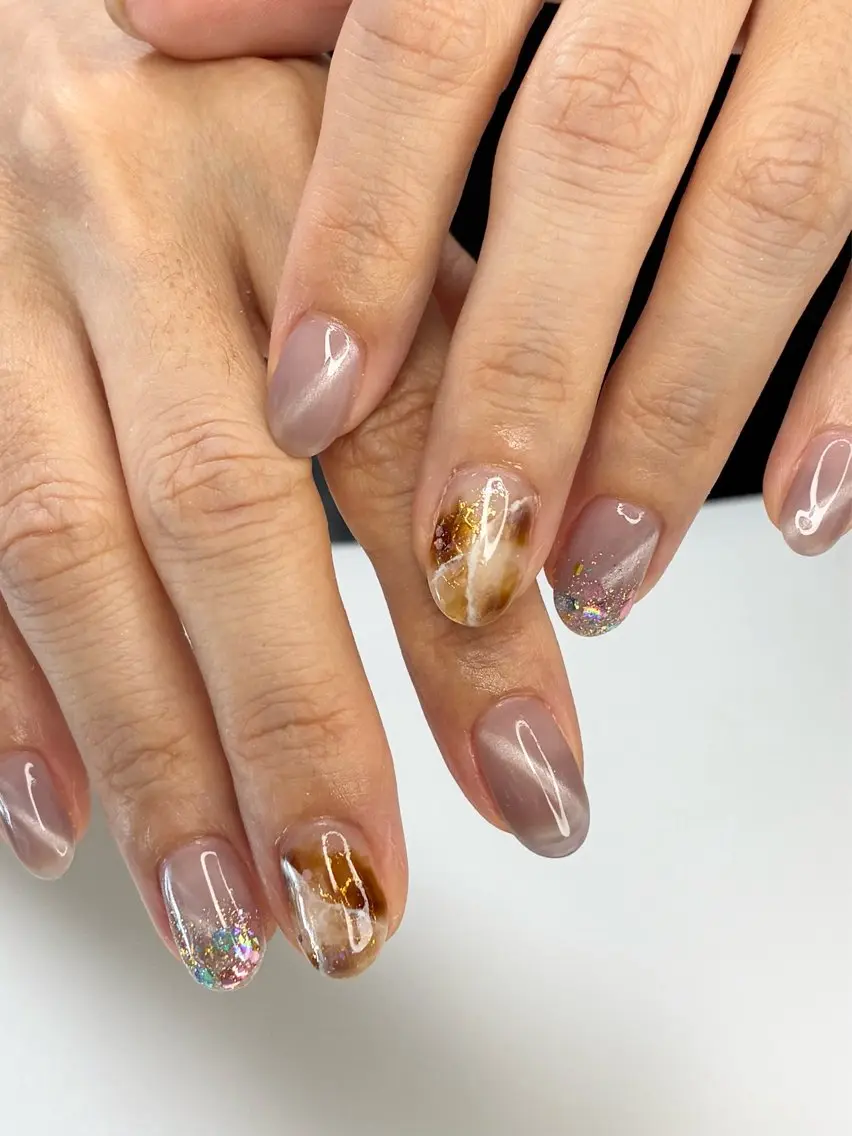 ネイル ハンドネイル nu.sheer honoのネイルデザイン