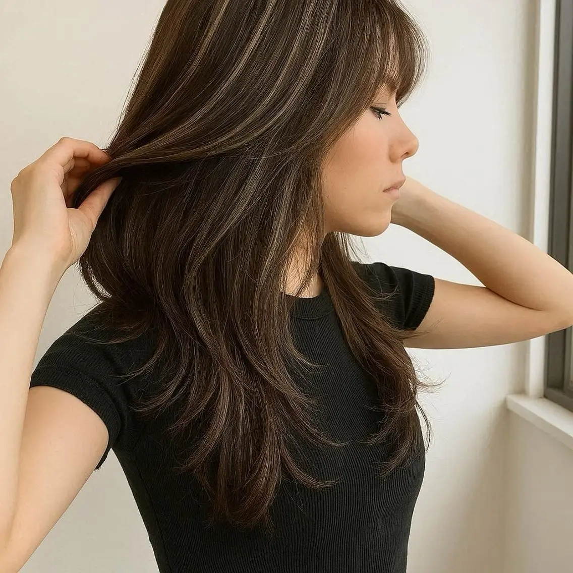 ミディアム カラー ハイライト/髪質改善 ans/黒木 和大のヘアスタイル