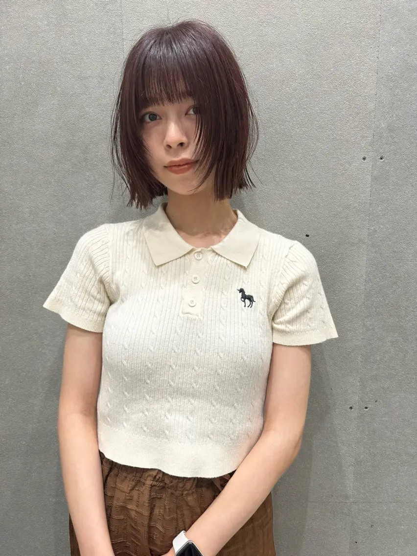 ショート カラー ボブ カット ヘアカラー トリートメント センスをお届けします 大谷将生infpのヘアスタイル