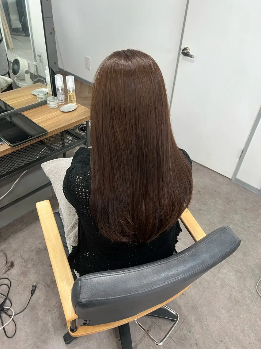 セミロング カット ヘアカラー トリートメント ひかる/ベージュ /髪質改善のヘアスタイル