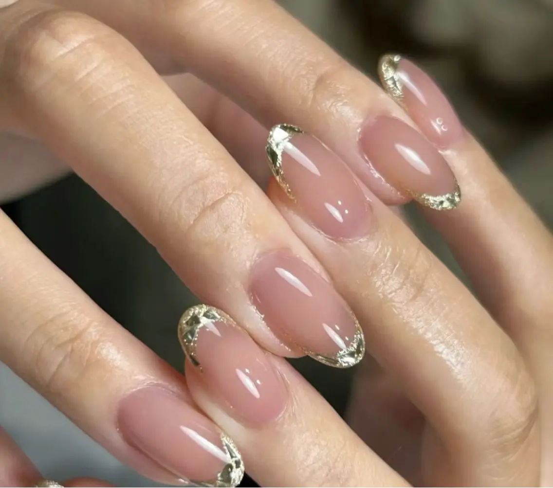 ネイル フレンチネイル ガラスフレンチ 長出し専門店🎀 HARO💕Nailのネイルデザイン