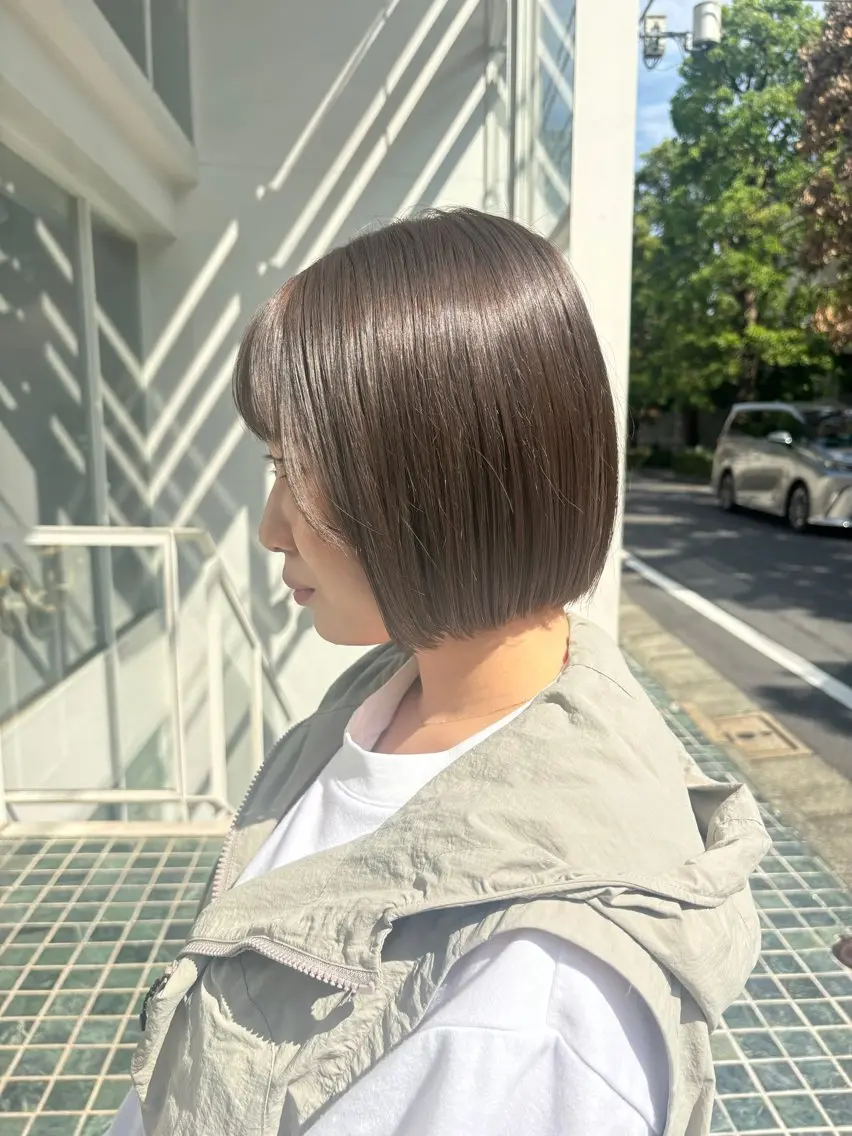 ショート カラー ren ボブロブ/ミディアムのヘアスタイル