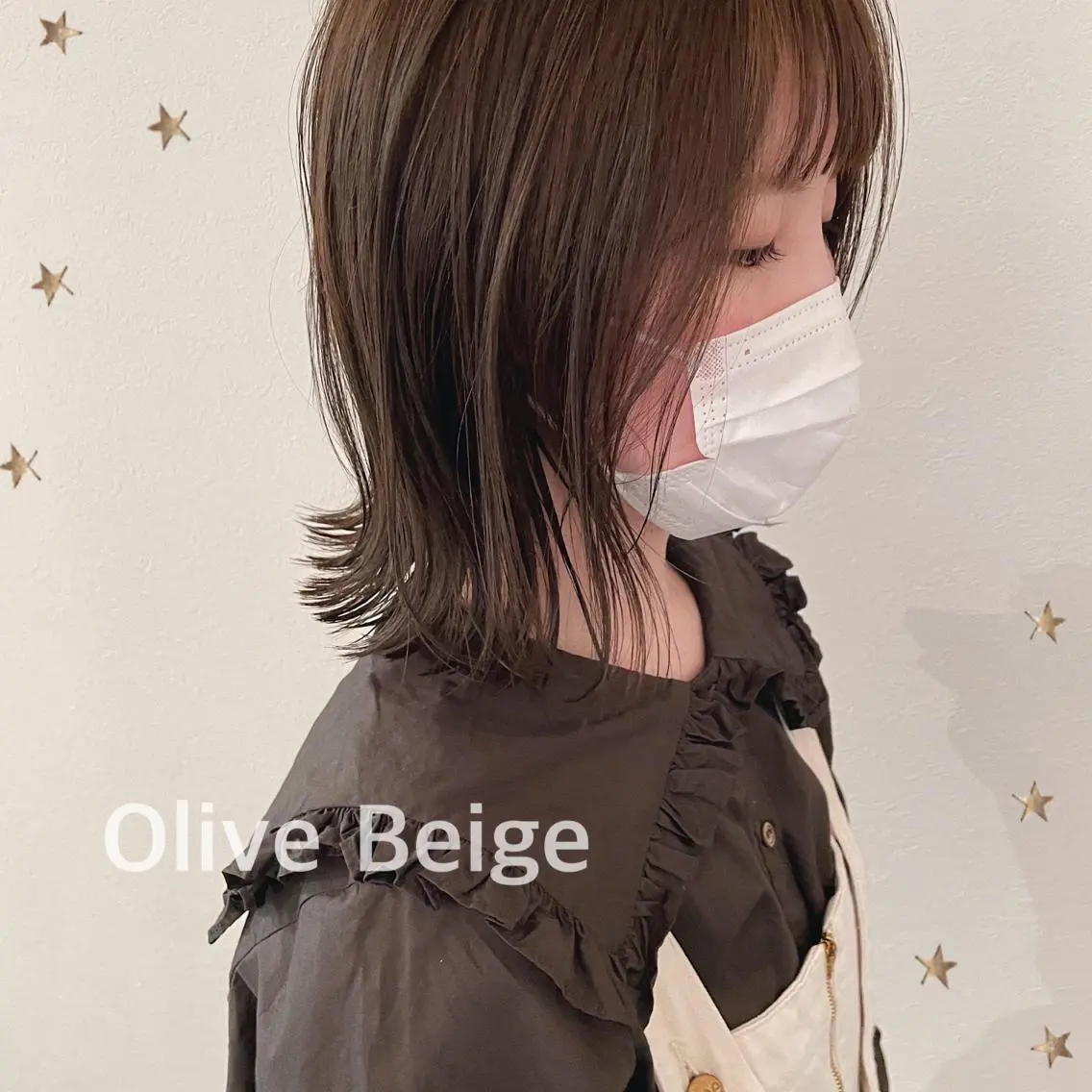 ミディアム カラー カット ヘアカラー 市川 千夏のヘアスタイル
