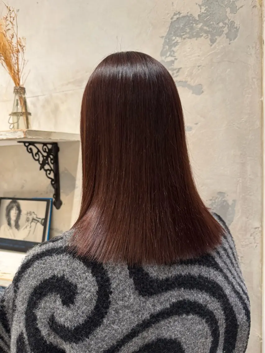ミディアム カラー カット ヘアカラー トリートメント 笹原 叶のヘアスタイル