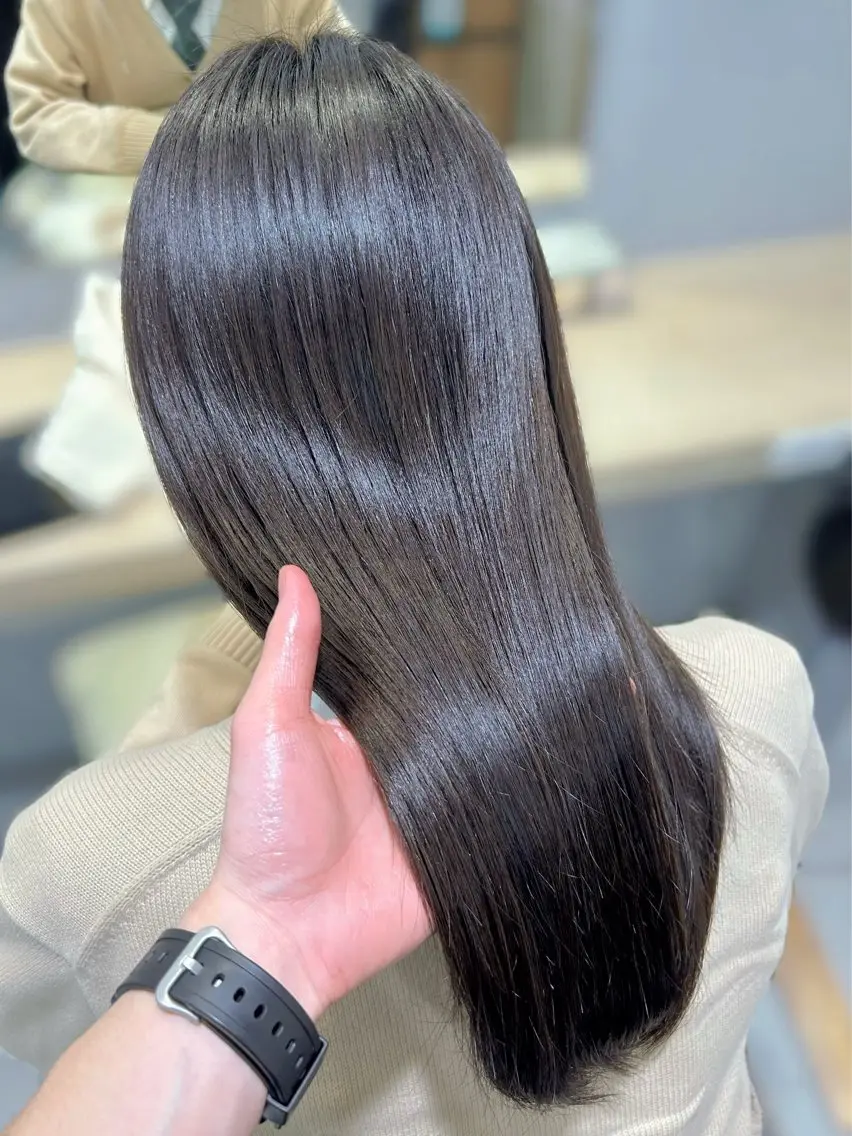 ロング カラー 透明感カラー 髪質改善 トリートメント ヘアカラー トリートメント 池袋/小顔レイヤー/ 顔まわり/taigaのヘアスタイル