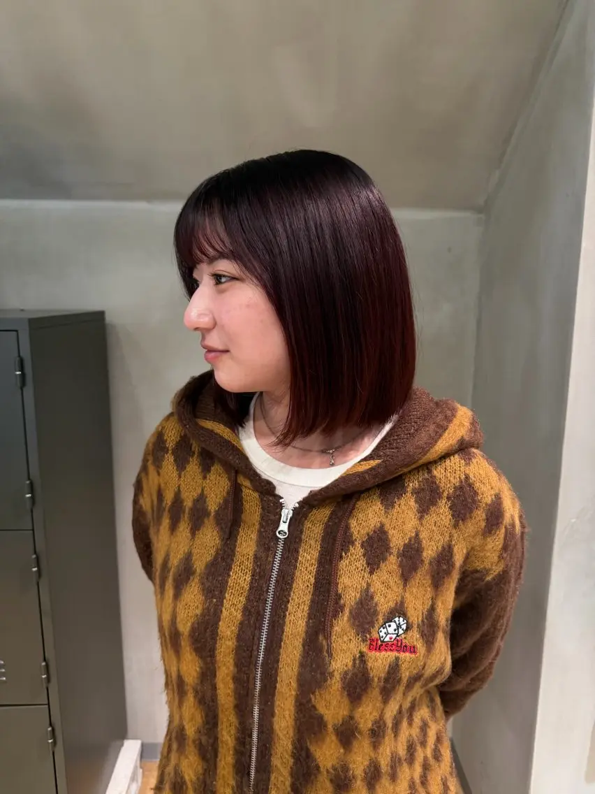 ミディアム mei🪽 カラー/パーマモデルのヘアスタイル