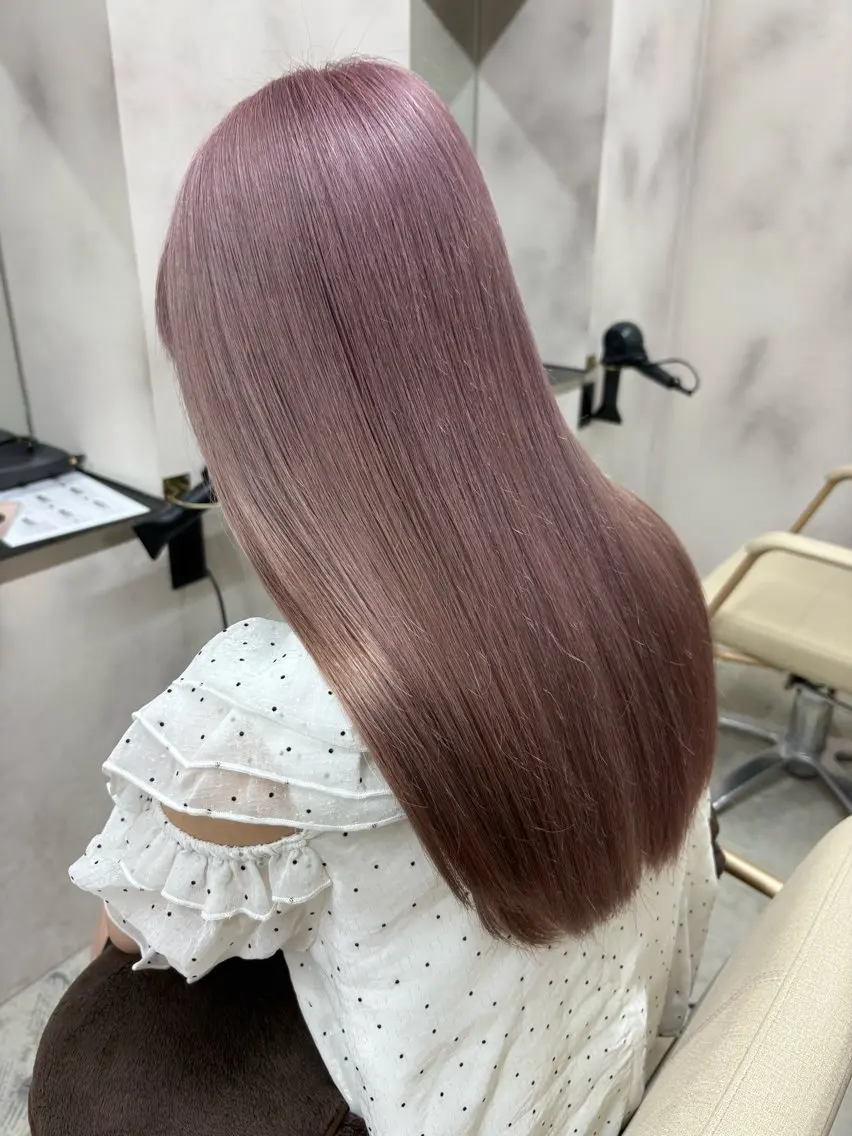 セミロング カラー ヘアカラー トリートメント なおちまる/酒井菜緒 ダブルカラー/長野市のヘアスタイル