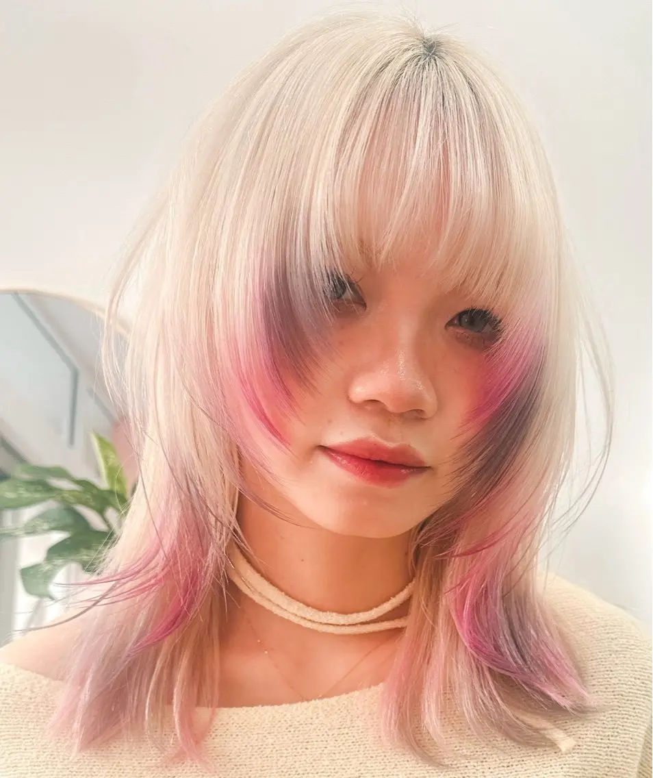 セミロング カット ヘアカラー トリートメント 村田 灯のヘアスタイル