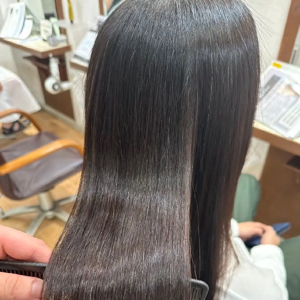 ロング カラー 縮毛矯正/ワンカラー モデル募集🫧田村のヘアスタイル