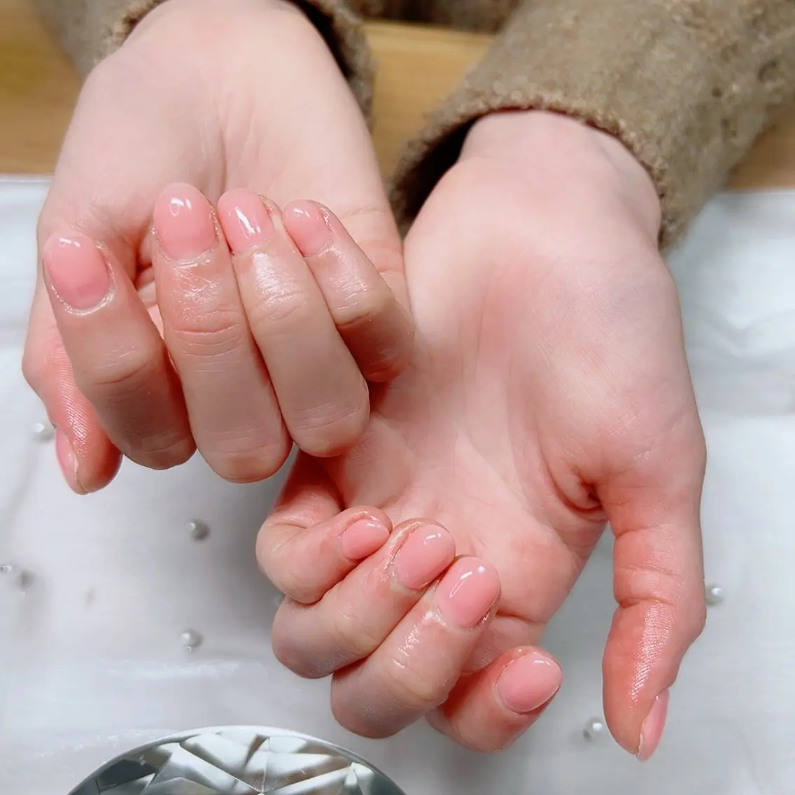 ネイル フレンチネイル マグネットネイル マグネットフレンチ オフィスネイル Cute Tips nailのネイルデザイン