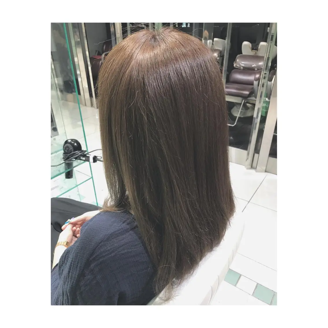 セミロング カラー ブラウンカラー マットブラウン 中野 竜介のヘアスタイル