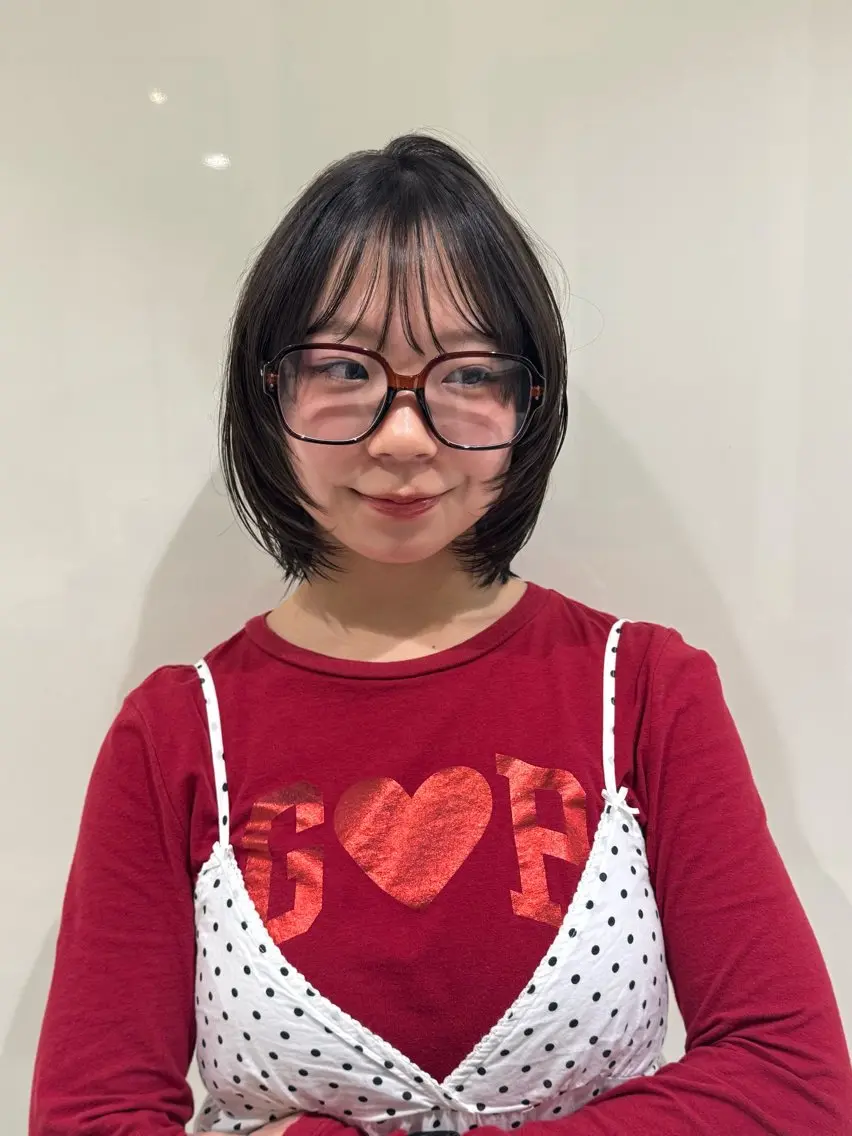ショート レイヤーカット 縮毛矯正 佐々木 悠安のヘアスタイル