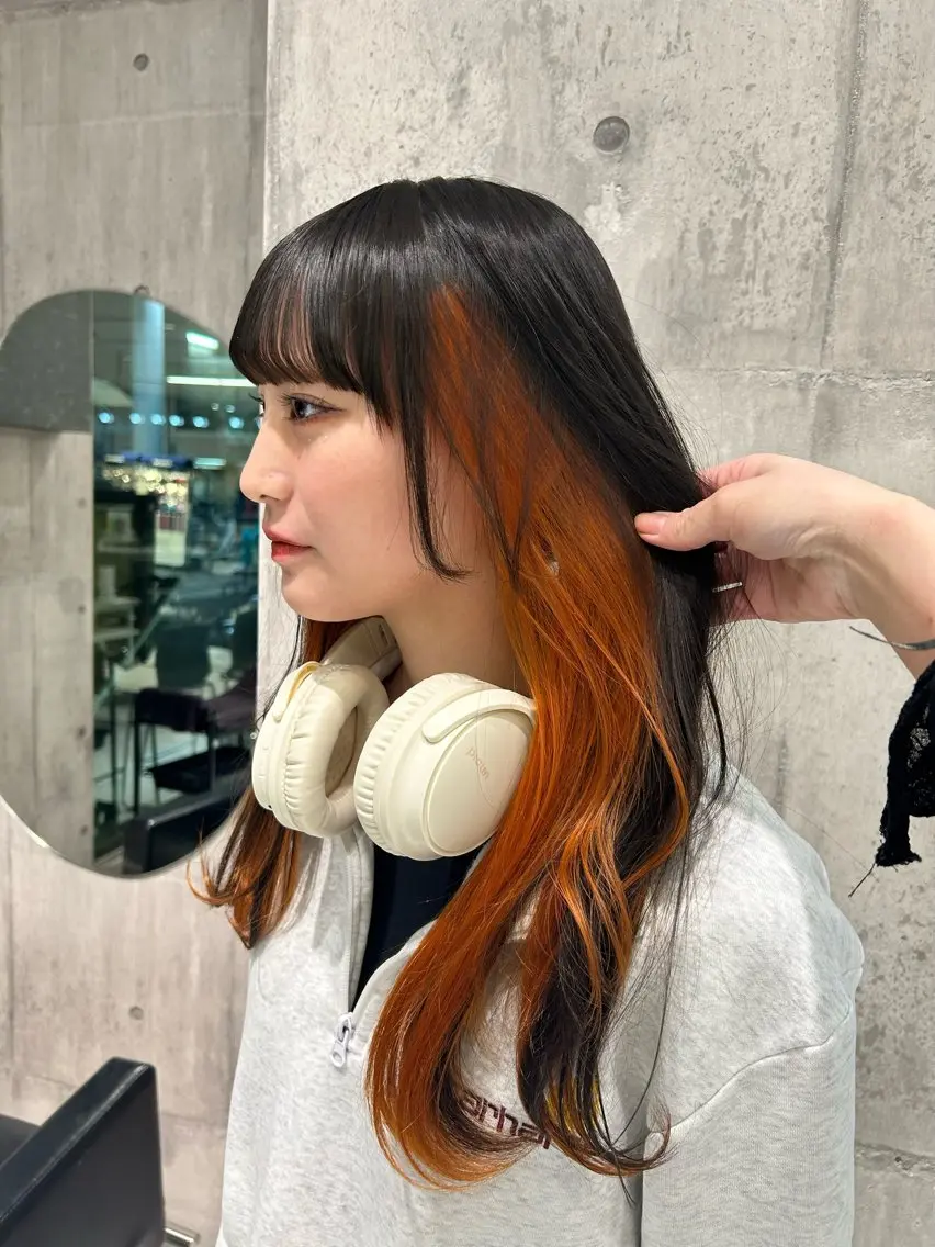 🎀【*チラ見せオシャレ♪】🎀インナーカラー(ブリーチ)➕TRの写真