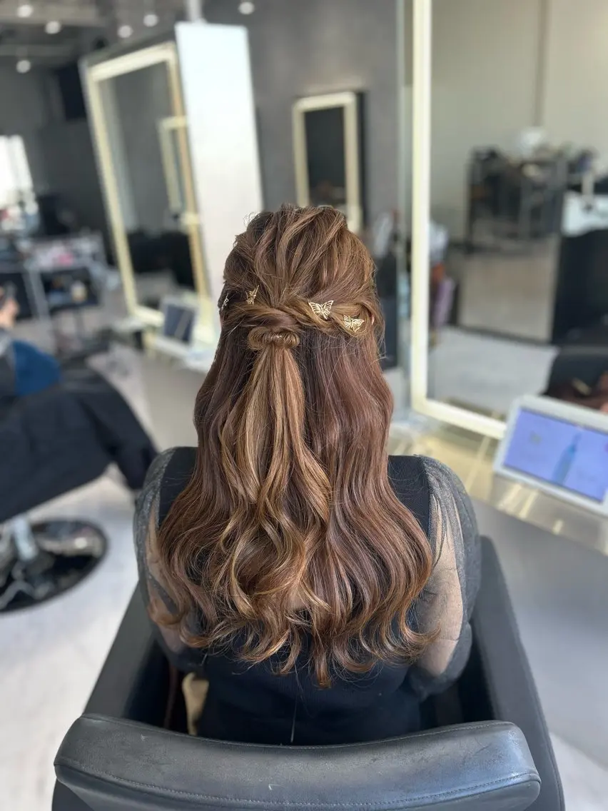 ヘアアレンジ ハーフアップ 森下 ゆきなのヘアスタイル